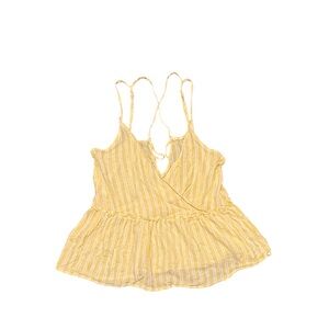 American Eagle Outfitters Yellow/White Tank Striped Blouse